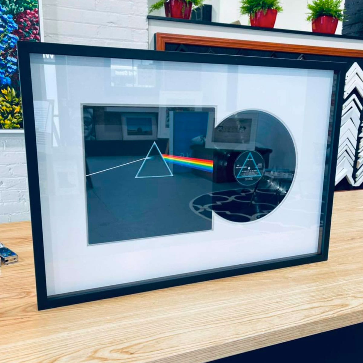 Framed Dark Side of the Moon record and album cover